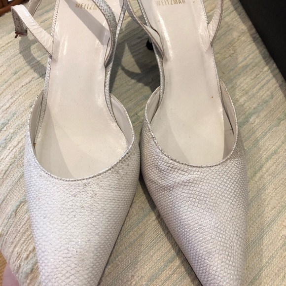 Metallic Stuart Weitzman sling backs - Picture 4 of 4